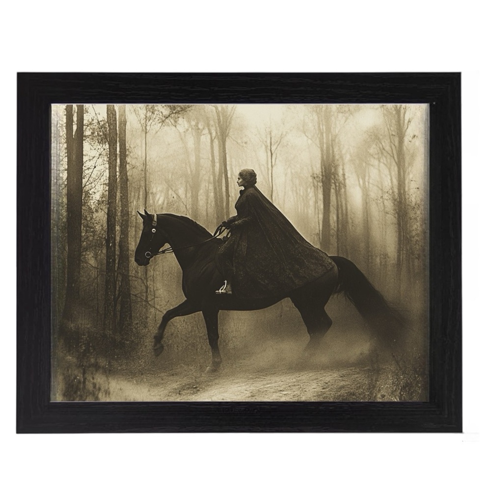 Vintage Horse Halloween Framed Art